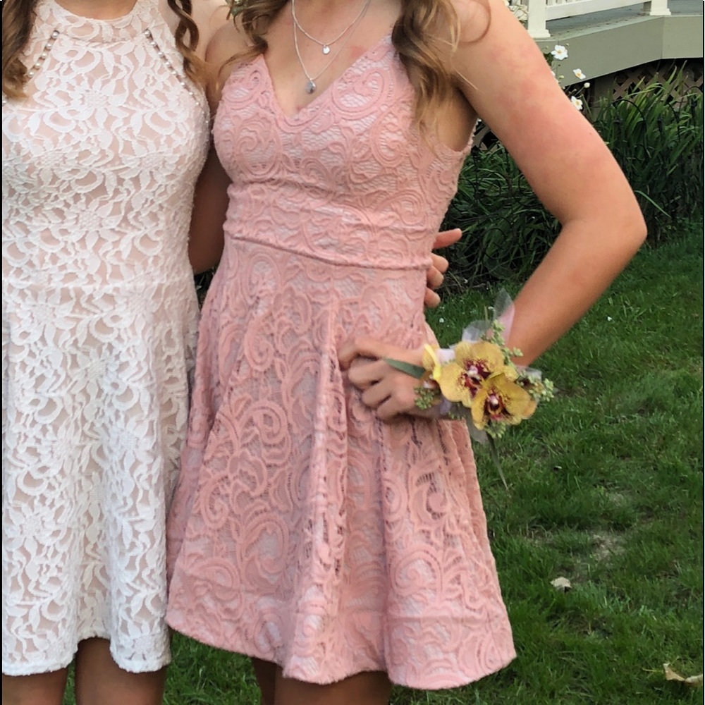 lite pink homecoming/ formal dress